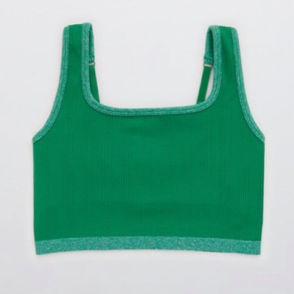 ☘️Aerie green seamless heather sport bra - Picture 1 of 8
